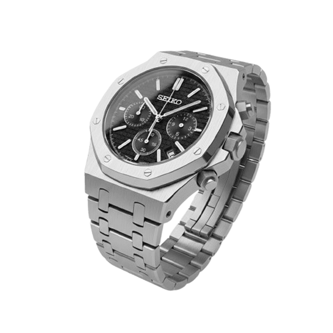 Montre Seiko mod Goteia, chronographe acier